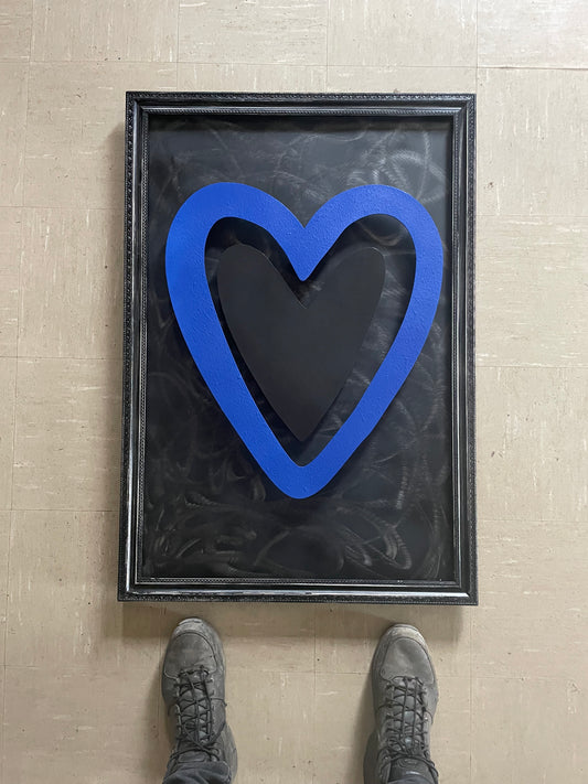Custom 2 Layer Heart with Frame