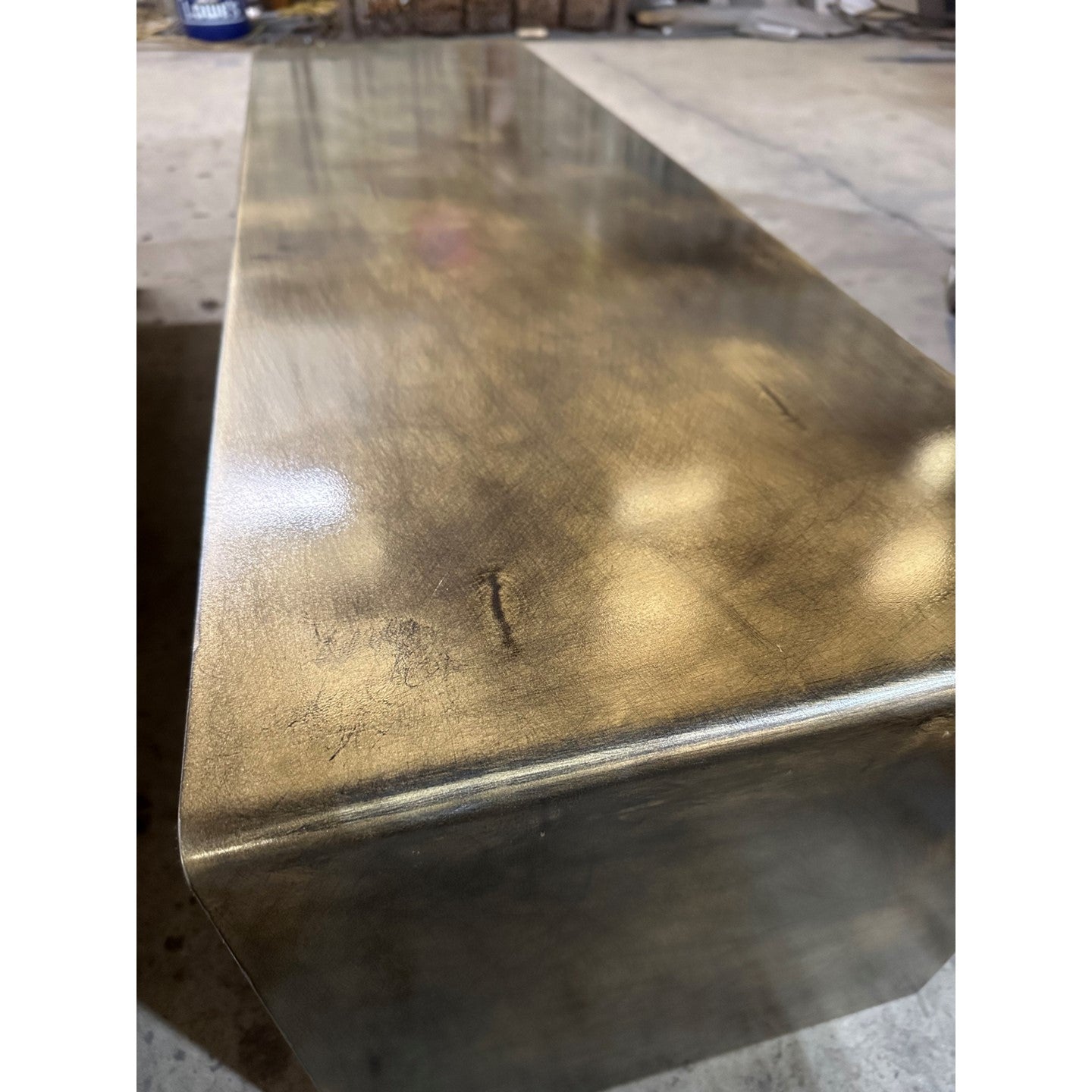 One Piece Metal Bench